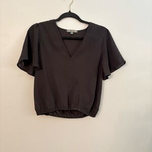 Good Luck Gem Chic Black V-Neck Women's Blouse